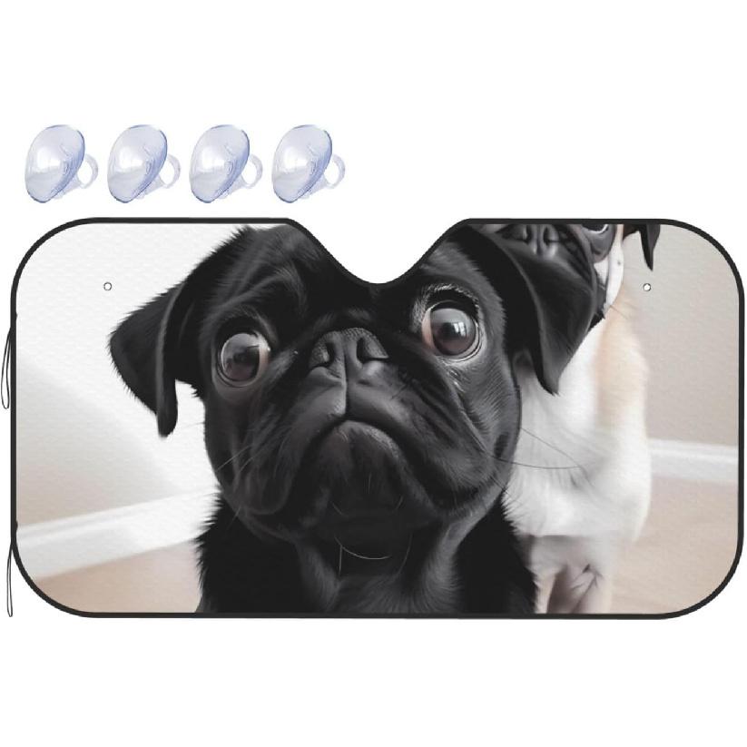 Cute Black Pug Dog Car Windshield Sun Shade Foldable Car Front Window Sunshade for Most Cars SUV Truck - Heat Blocker Auto Visor Protector Universal Small белый
Cute Black Pug Dog Car Windshield Sun Shade Foldable Car Front Window Sunshade for Most Cars SUV Truck - Heat Blocker Auto Visor Protector Universal Small белый