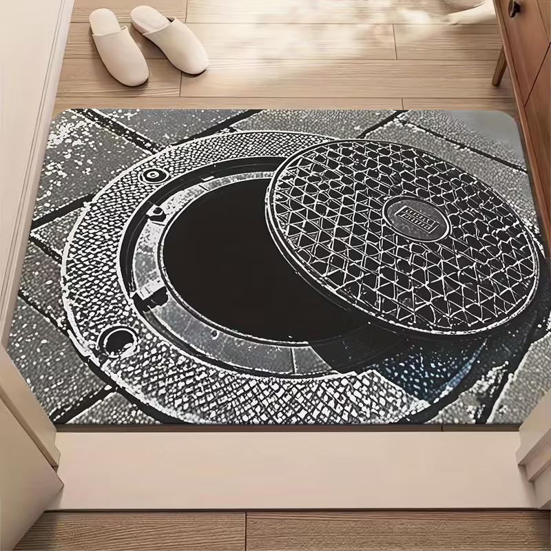 3D Visual Illusion Doormat Realistic City Pit & Manhole Cover Pattern Anti Slip Entrance Mat for Home Bathroom Decor 40x60cm
3D Visual Illusion Doormat Realistic City Pit & Manhole Cover Pattern Anti Slip Entrance Mat for Home Bathroom Decor 40x60cm