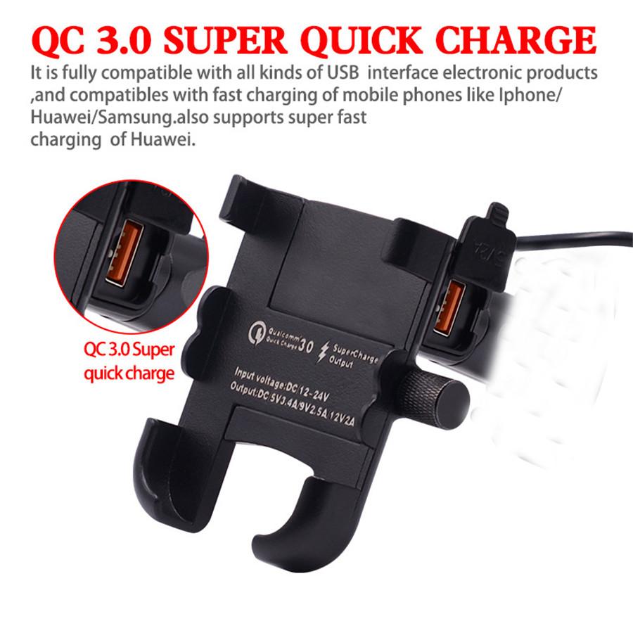 New motorcycle mobile phone bracket aluminum alloy waterproof QC3.0 fast charge multi-function car phone holder mirror holder bracket style
New motorcycle mobile phone bracket aluminum alloy waterproof QC3.0 fast charge multi-function car phone holder mirror holder bracket style