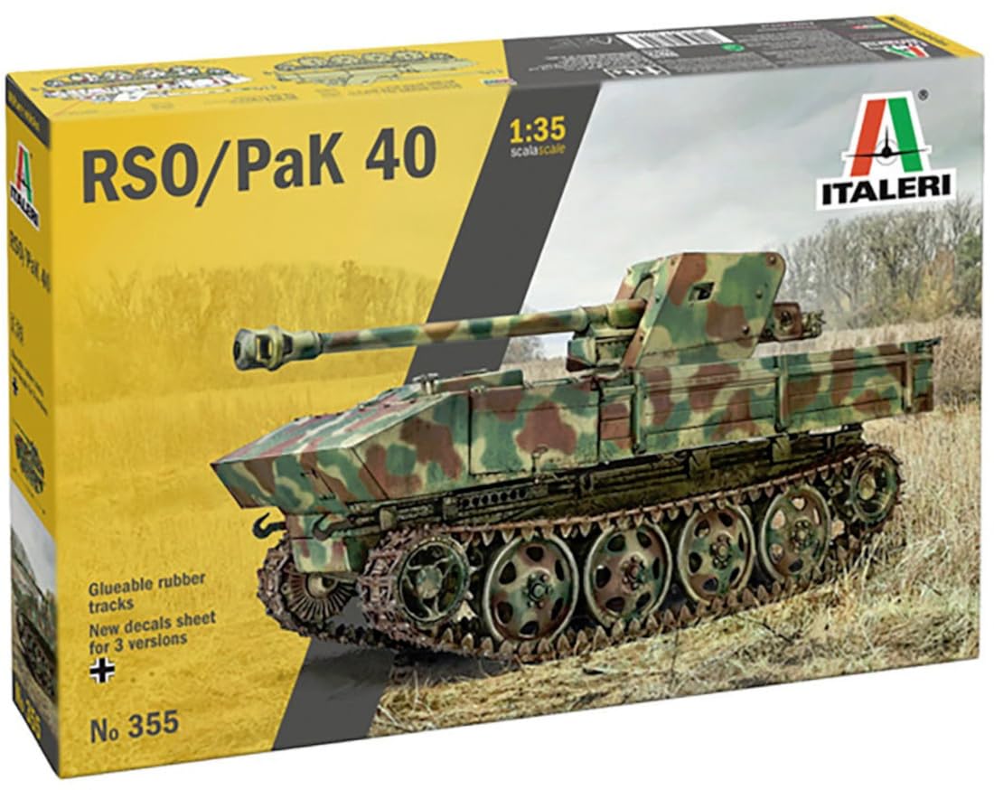 Platz Italeri 1/35 WWII German 7.5cm Pak 40/4 RSO Plastic Model Kit IT0355 (Tank)
Platz Italeri 1/35 WWII German 7.5cm Pak 40/4 RSO Plastic Model Kit IT0355 (Tank)