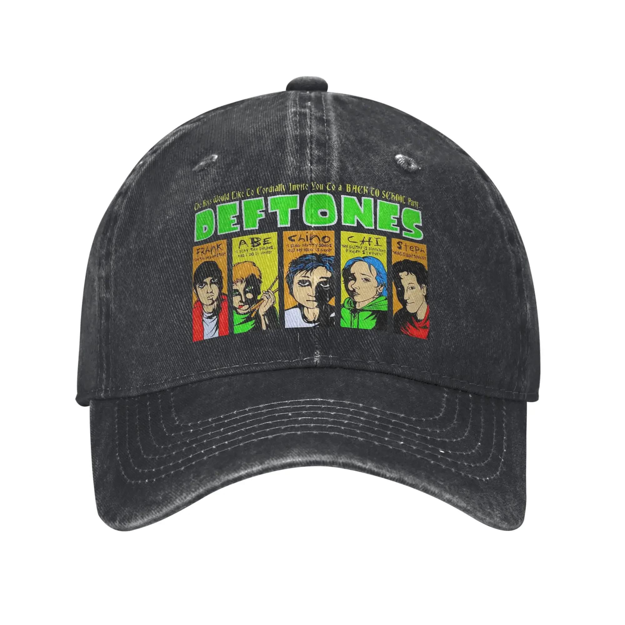 Deftone Band Members Men Women Baseball Cap Punk Hip Hop Distressed Denim Washed Caps Hat Retro Outdoor Adjustable Fit Sun Cap Adjustable
Deftone Band Members Men Women Baseball Cap Punk Hip Hop Distressed Denim Washed Caps Hat Retro Outdoor Adjustable Fit Sun Cap Adjustable