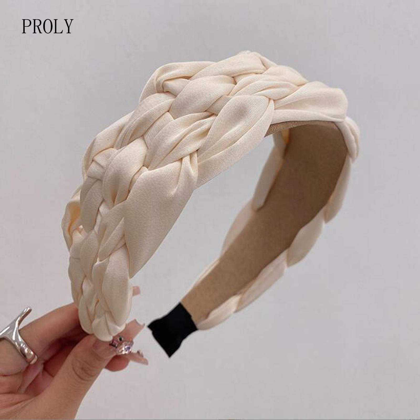 PROLY Новая Мода Женские Аксессуары для Волос Широкий Боковой Плетеный Тюрбан Однотонный Головной Убор Ручной Работы Повязка на Голову
PROLY Новая Мода Женские Аксессуары для Волос Широкий Боковой Плетеный Тюрбан Однотонный Головной Убор Ручной Работы Повязка на Голову