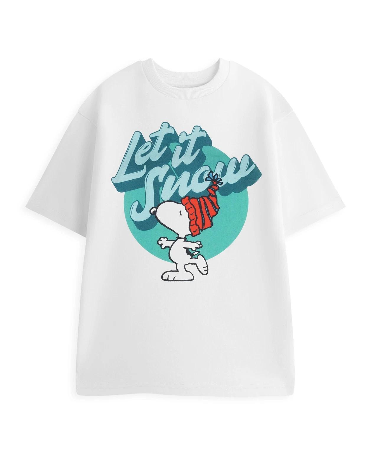 Peanuts Snoopy White Let It Snow Short Sleeved 100% Cotton T-shirt Mens Tees Top Unisex L
Peanuts Snoopy White Let It Snow Short Sleeved 100% Cotton T-shirt Mens Tees Top Unisex L
