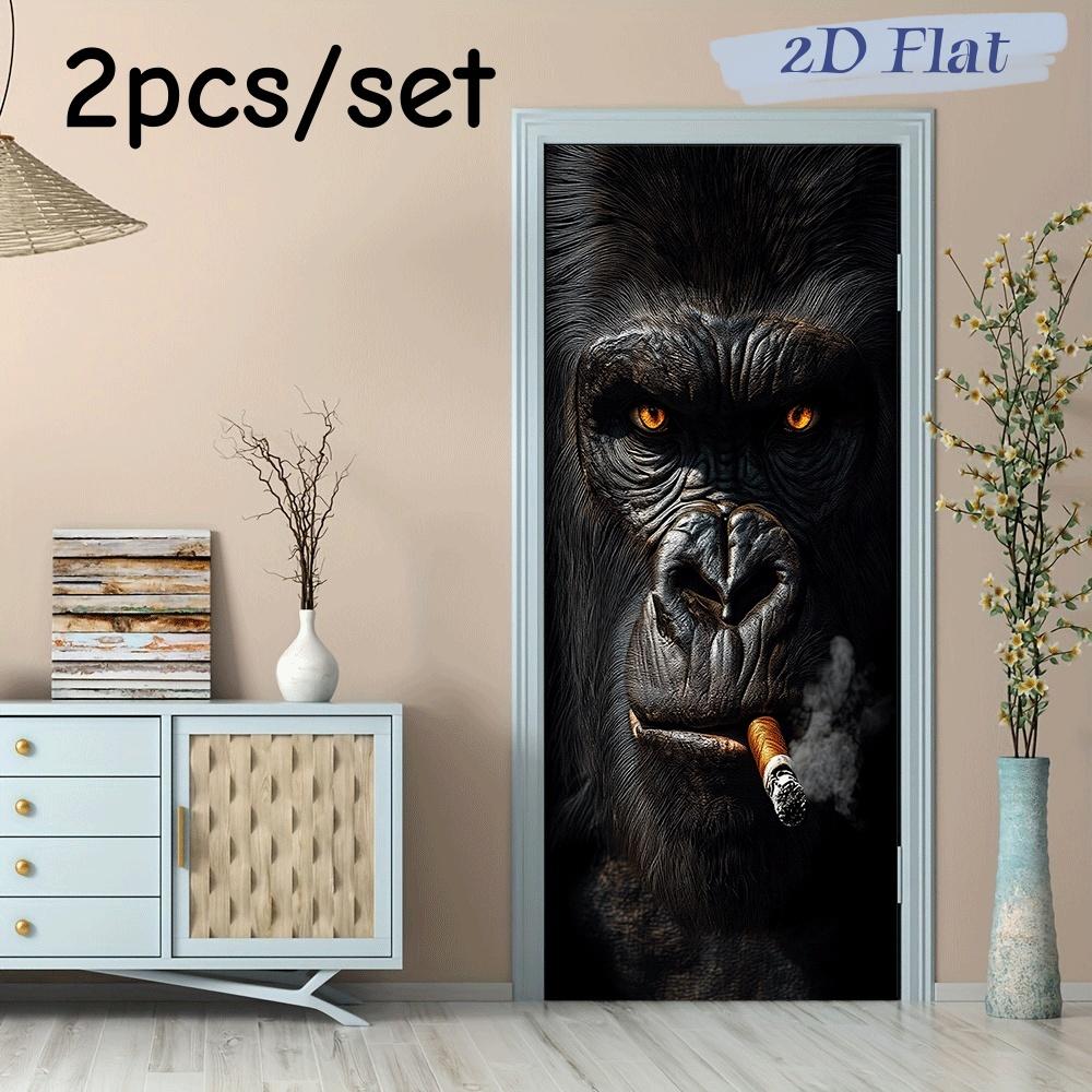 2pcs domineering gorilla wall stickers, creative and personalized animal stickers, home decoration, living room, bedroom, entran (as the picture,38.5x200cmx2)
2pcs domineering gorilla wall stickers, creative and personalized animal stickers, home decoration, living room, bedroom, entran (as the picture,38.5x200cmx2)