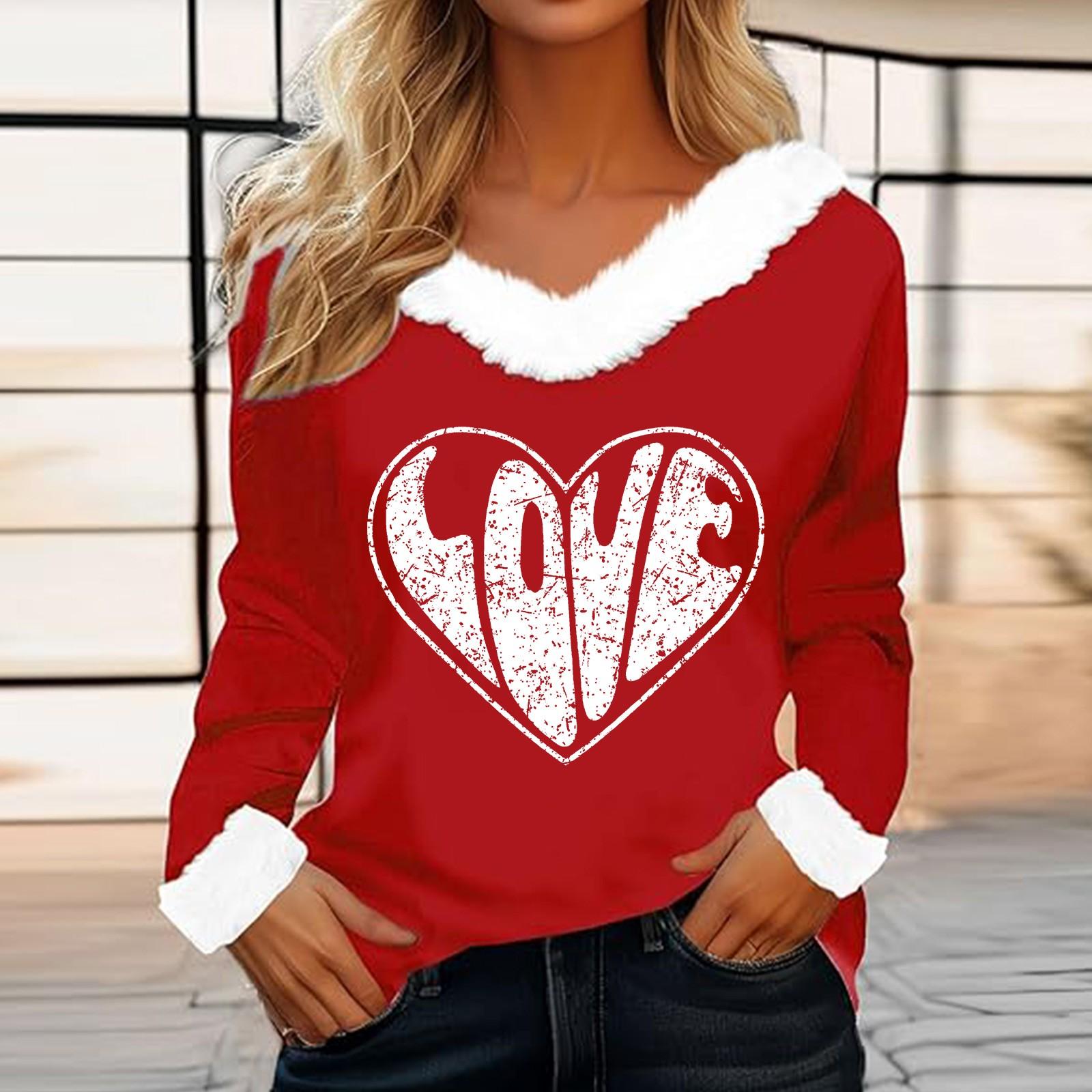 Женская футболка с принтом ко Дню святого Валентина, рубашка с длинными рукавами, шерстяной воротник, топ с V-образным вырезом и надписью «Любитель вечеринок» L горячий розовый
Женская футболка с принтом ко Дню святого Валентина, рубашка с длинными рукавами, шерстяной воротник, топ с V-образным вырезом и надписью «Любитель вечеринок» L горячий розовый