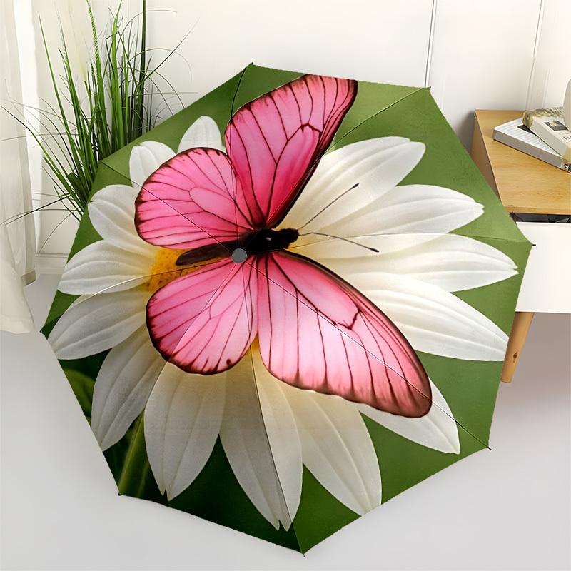 1pc Butterfly Flower Automatic Folding Umbrella - Portable Collapsible Design, 8-Rib Iron Frame, Durable Fabric yy251125037
1pc Butterfly Flower Automatic Folding Umbrella - Portable Collapsible Design, 8-Rib Iron Frame, Durable Fabric yy251125037