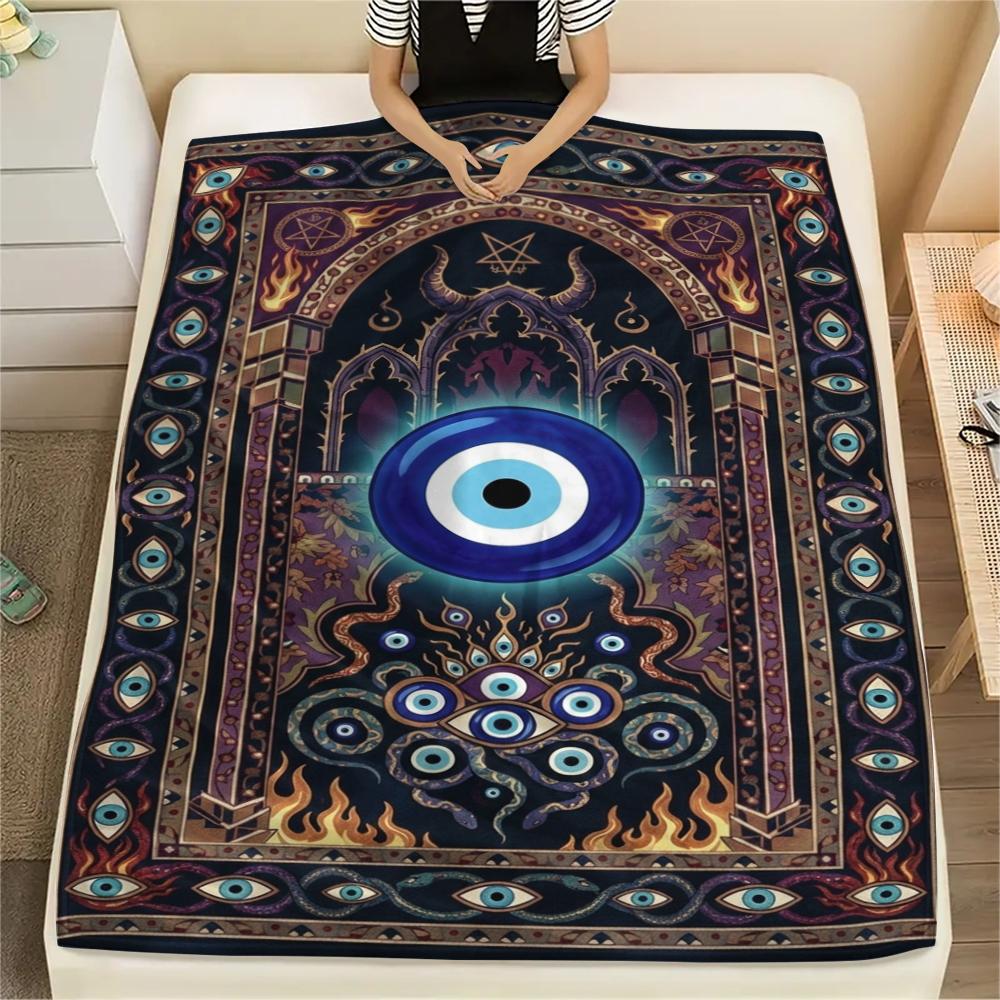 1Pc Evil Eye Print Flannel Blanket, High quality Comfortable for All Seasons, Home Decor, Warmth and Comfort, Perfect for Christmas Gifts W166 80cm x 120cm
1Pc Evil Eye Print Flannel Blanket, High quality Comfortable for All Seasons, Home Decor, Warmth and Comfort, Perfect for Christmas Gifts W166 80cm x 120cm