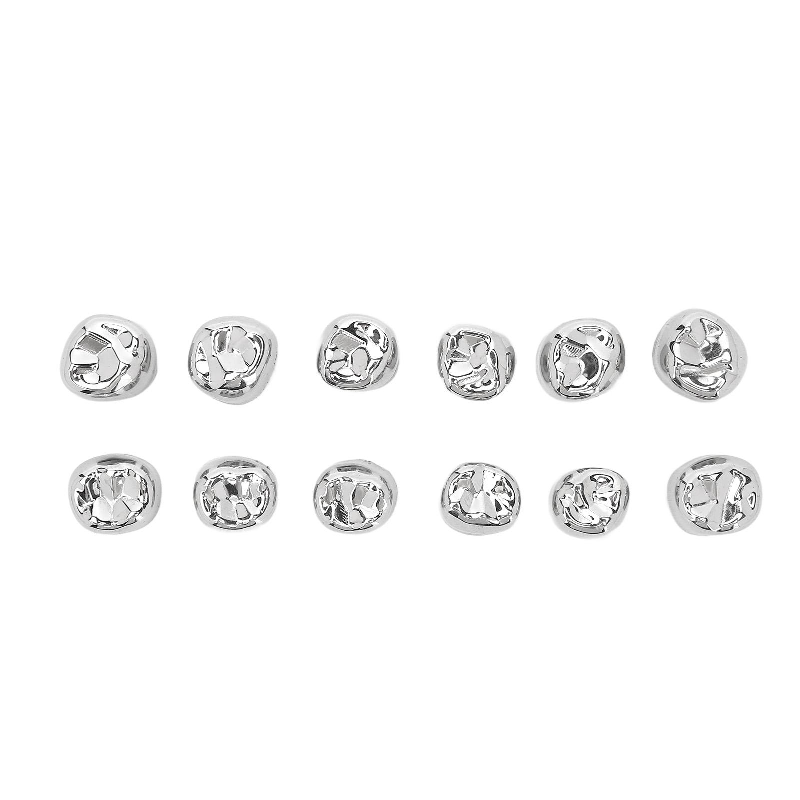 12pcs Dental Molar Metal Crowns Stainless Steel Restore Chewing Function Dental Molar Metal Crowns for Adults
12pcs Dental Molar Metal Crowns Stainless Steel Restore Chewing Function Dental Molar Metal Crowns for Adults