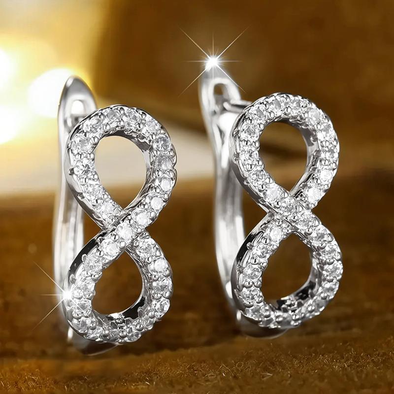 Huitan Women Hoop Earrings Eight Shaped Luxury Party Lady Accessories Inlaid Shining CZ Charming Wedding Zircon Elegant Gift
Huitan Women Hoop Earrings Eight Shaped Luxury Party Lady Accessories Inlaid Shining CZ Charming Wedding Zircon Elegant Gift