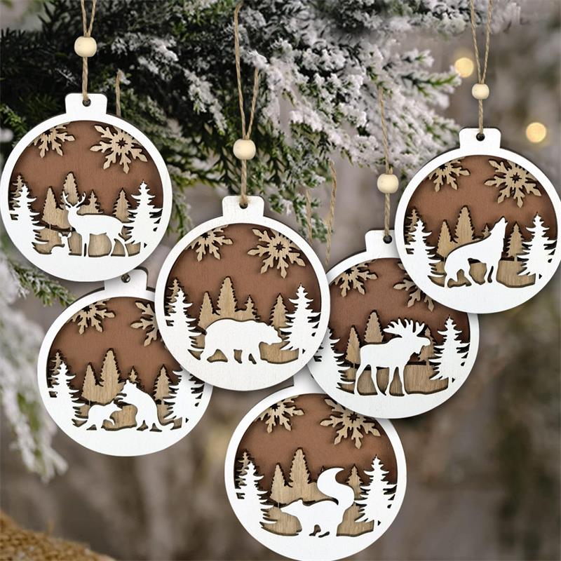 Christmas Wooden Pendants 3D Deer Santa Claus Tree Hanging Ornaments for Xmas Home Party Decorations
Christmas Wooden Pendants 3D Deer Santa Claus Tree Hanging Ornaments for Xmas Home Party Decorations