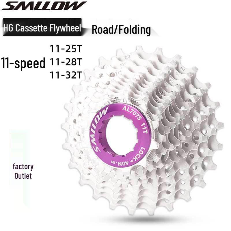 SMLLOW 11-Speed Lightweight Road Bike Cassette - 25/28/32T Screw-On Freewheel, Competition Grade 11-Speed 11-32T Blue Lock Cover
SMLLOW 11-Speed Lightweight Road Bike Cassette - 25/28/32T Screw-On Freewheel, Competition Grade 11-Speed 11-32T Blue Lock Cover