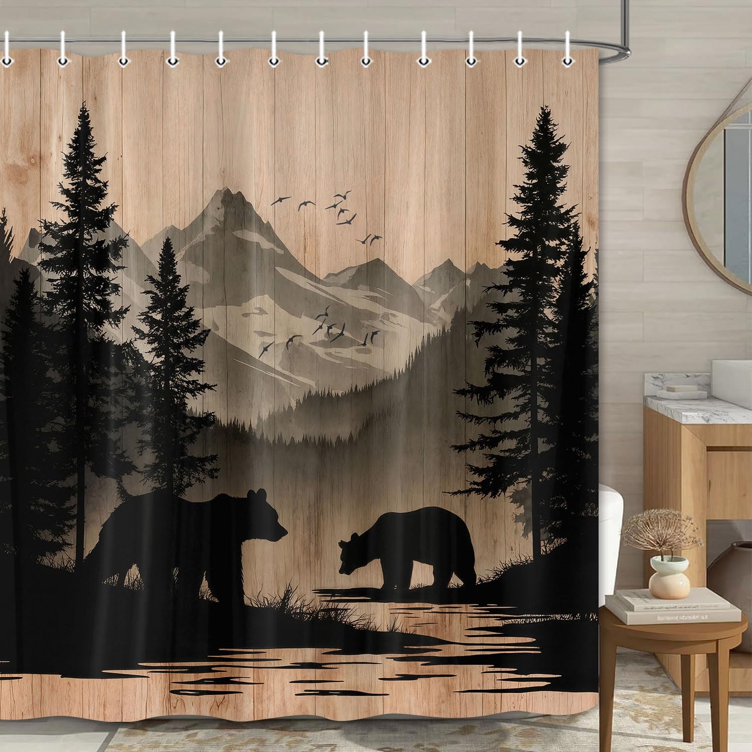 Rustic Deer Shower Curtain, Cabin Country Wood Lodge Hunting Wild Animal Vintage Farmhouse Bathroom Decor, Polyester Fabric W60H190(CM)-1 Pcs
Rustic Deer Shower Curtain, Cabin Country Wood Lodge Hunting Wild Animal Vintage Farmhouse Bathroom Decor, Polyester Fabric W60H190(CM)-1 Pcs