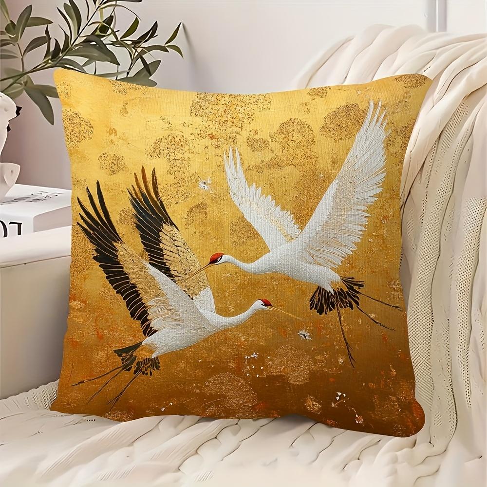 2D flat- Vintage Gold Tone Red Crowned Crane Linen Throw Pillow Cover Decorative Square Cushion Case for Home Sofa Bedroom 45x45cm-1pcs
2D flat- Vintage Gold Tone Red Crowned Crane Linen Throw Pillow Cover Decorative Square Cushion Case for Home Sofa Bedroom 45x45cm-1pcs