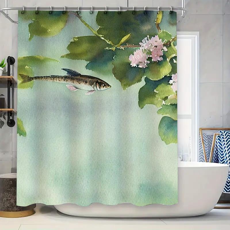 Nature-Inspired Fish Shower Curtain for Bathroom Decor Green Leaves Pink Blossoms Print Waterproof Fabric Size69 x 72 inches (L 90x180cm
Nature-Inspired Fish Shower Curtain for Bathroom Decor Green Leaves Pink Blossoms Print Waterproof Fabric Size69 x 72 inches (L 90x180cm