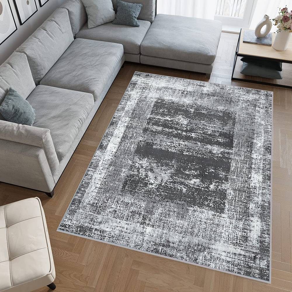 Домашний моющийся ковер с принтом Eliana LNA0554 50x80 серый 
Домашний моющийся ковер с принтом Eliana LNA0554 50x80 серый