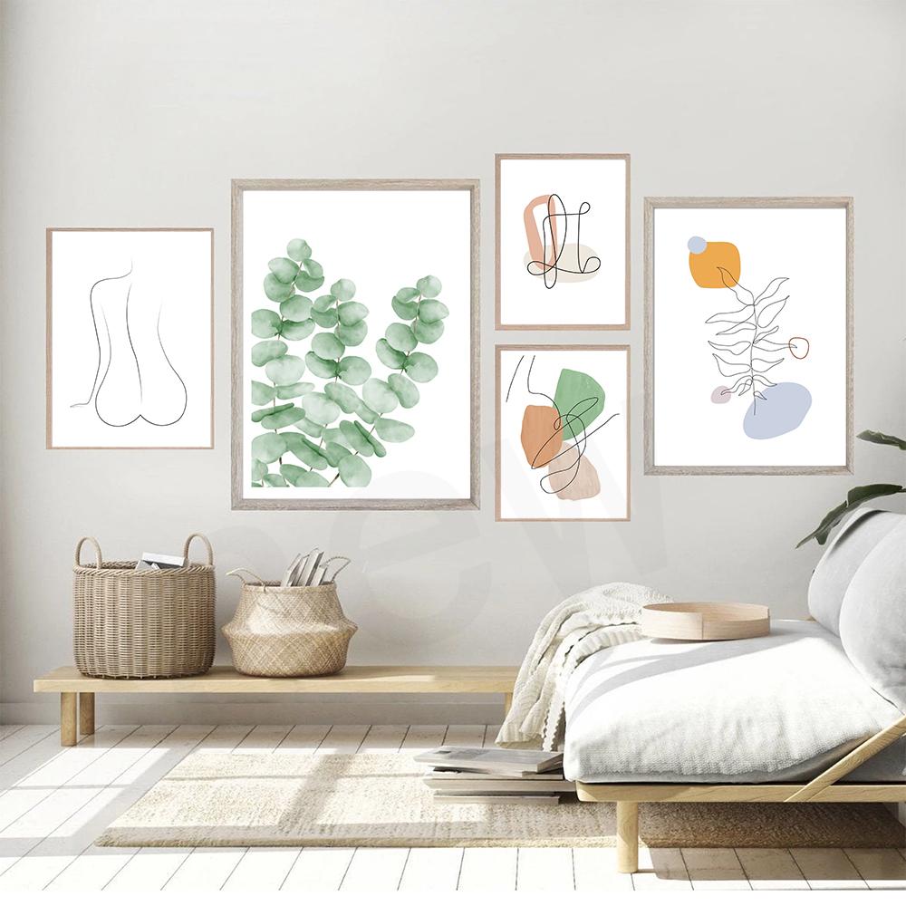 Posters and Prints Picture Living Room Lines Plant Leaves Nude Woman Abstract Geometric Wall Art Canvas Painting
Posters and Prints Picture Living Room Lines Plant Leaves Nude Woman Abstract Geometric Wall Art Canvas Painting