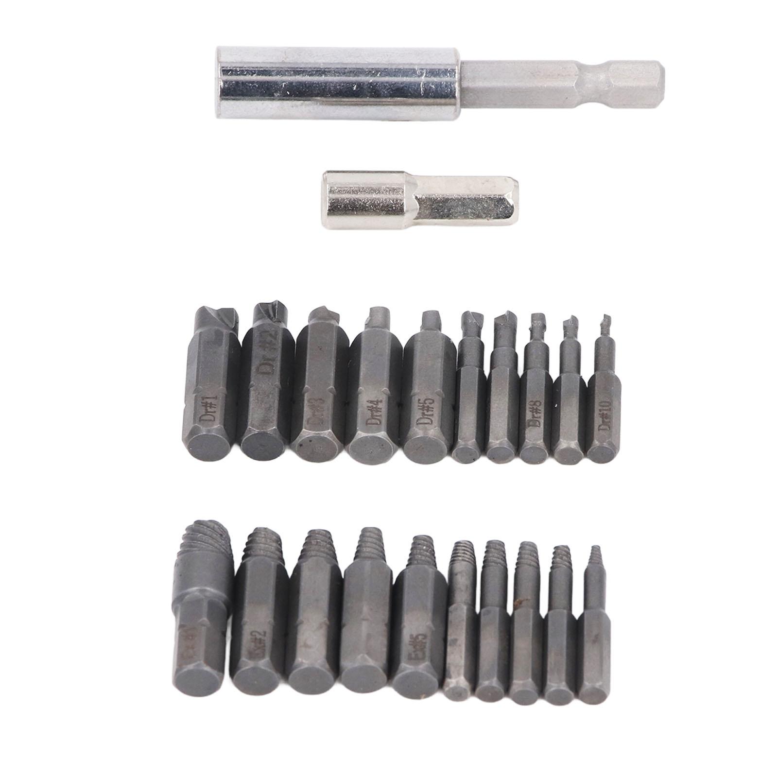 22PCS Set Broken Bolt Remover Set High Speed Steel Multifunctional Damaged Screw Extractor Kit
22PCS Set Broken Bolt Remover Set High Speed Steel Multifunctional Damaged Screw Extractor Kit