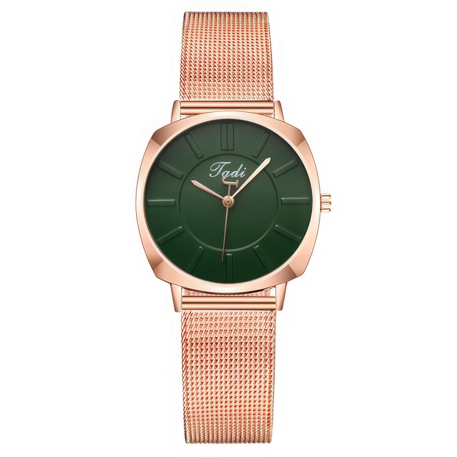 Женские модные кожаные часы One Size зелёный
Женские модные кожаные часы One Size зелёный