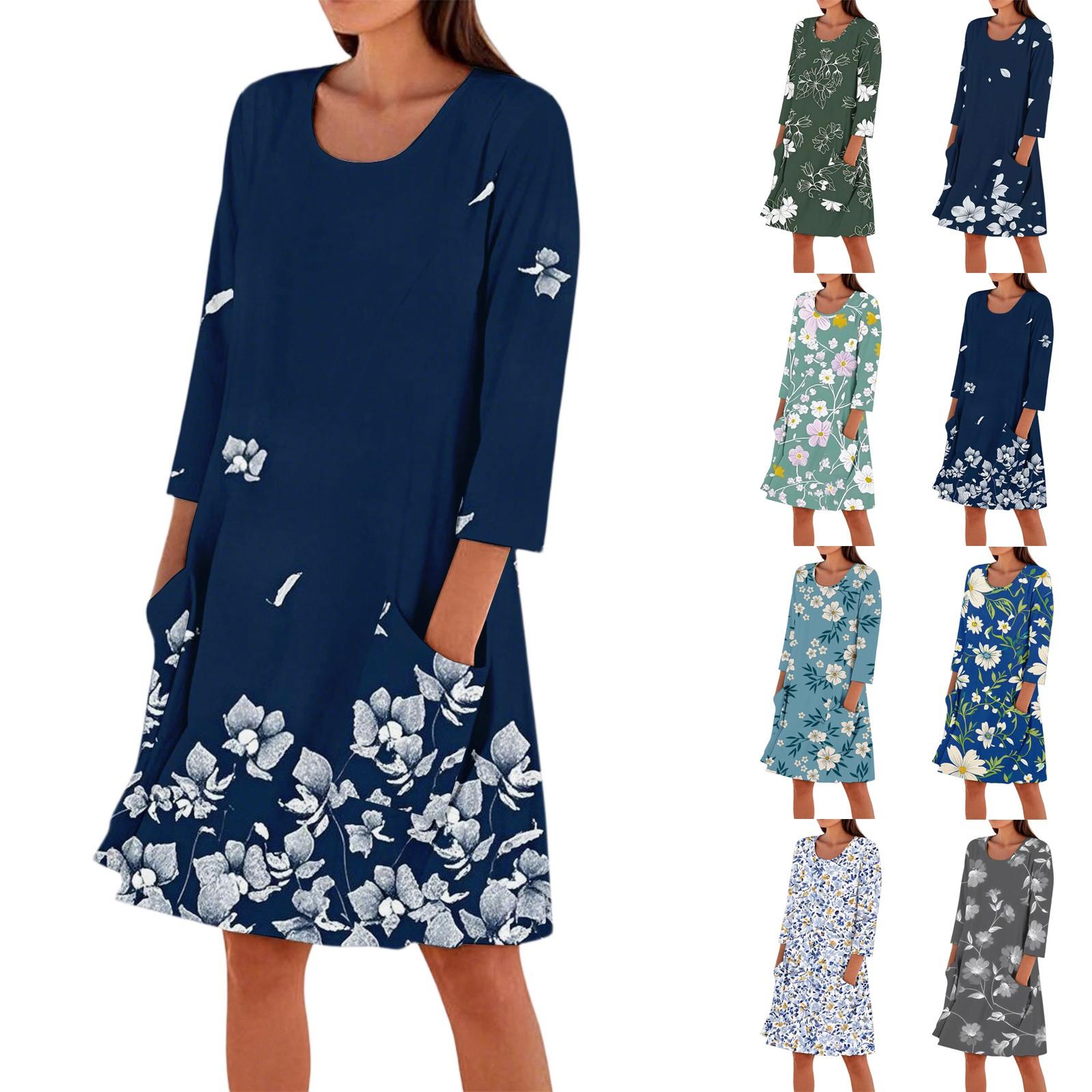 Women s Fashion Casual Round Neck Three-quarter Sleeve Dress M білий
Women s Fashion Casual Round Neck Three-quarter Sleeve Dress M білий