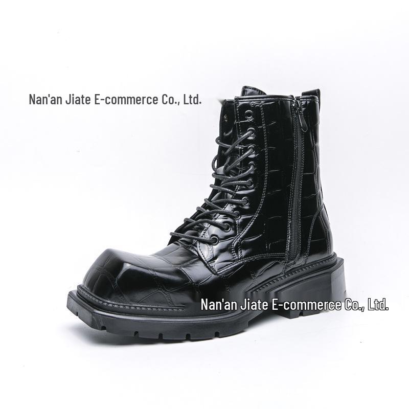 Мужские кожаные ботильоны большого размера с квадратным носком - Британский стиль, формальная и повседневная обувь с высоким верхом 41 чёрный
Мужские кожаные ботильоны большого размера с квадратным носком - Британский стиль, формальная и повседневная обувь с высоким верхом 41 чёрный