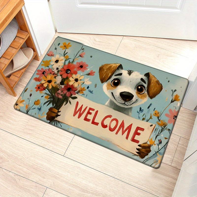 1pc Vintage Dog-Shaped Welcome Mat with Floral Design - 0.47inch Thick, Non-Slip Polyester Doormat for Home, Bathroom, Kitchen - 40cm x 60cm
1pc Vintage Dog-Shaped Welcome Mat with Floral Design - 0.47inch Thick, Non-Slip Polyester Doormat for Home, Bathroom, Kitchen - 40cm x 60cm