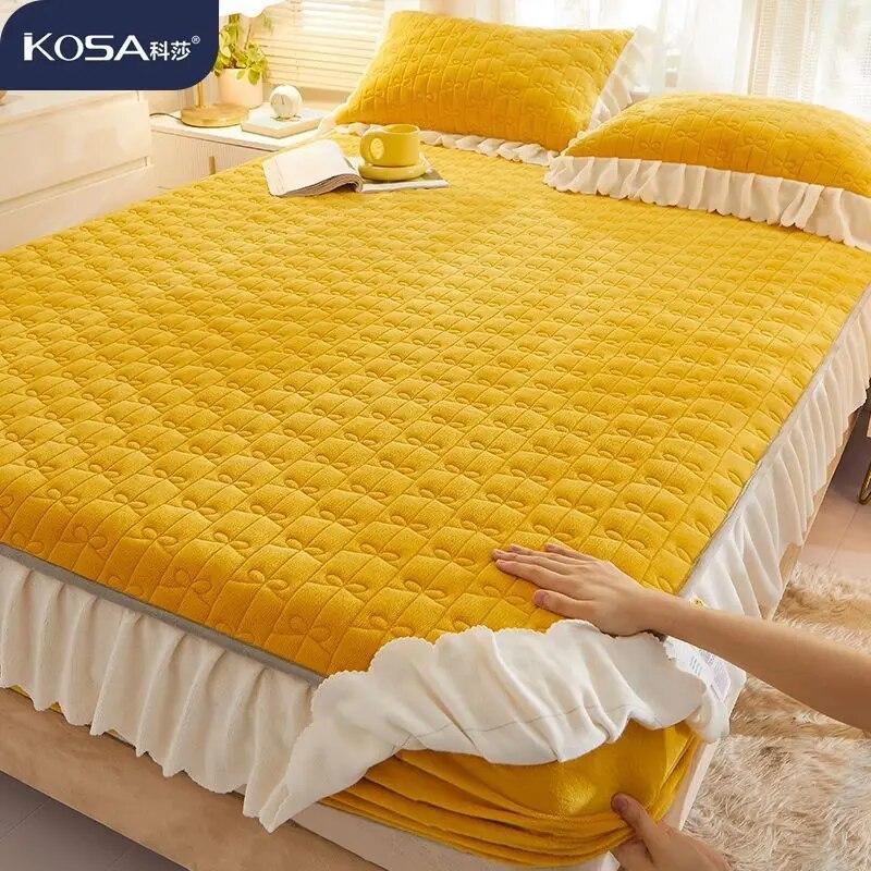 Зимняя толстая коралловая бархатная простыня, комплект наволочек, двойное покрывало, юбка на кровать, эластичная лента, наматрасник, покрывало, простыня 150x200cm-3pcs set
Зимняя толстая коралловая бархатная простыня, комплект наволочек, двойное покрывало, юбка на кровать, эластичная лента, наматрасник, покрывало, простыня 150x200cm-3pcs set