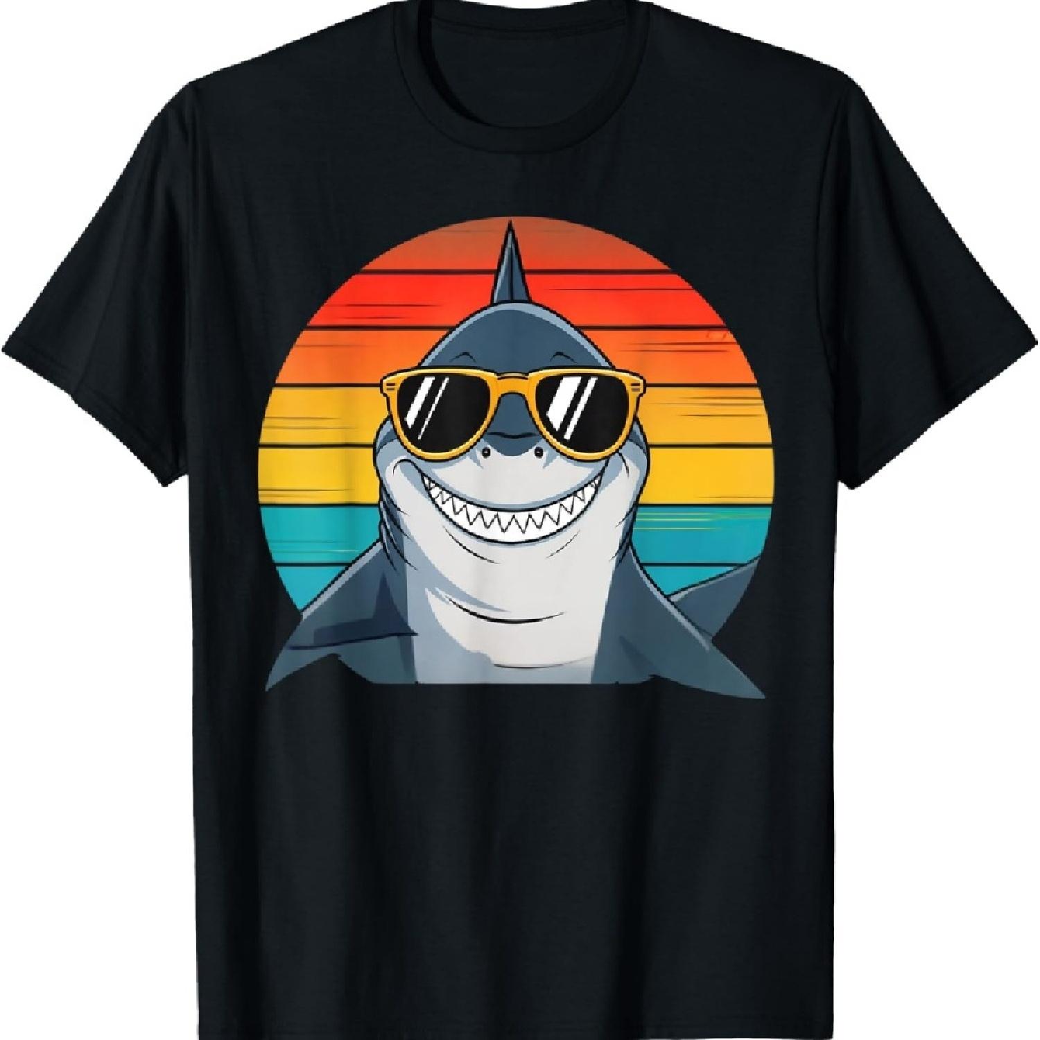 Детская футболка с акулой, с открытым ртом, крутая, ретро, для малышей-мальчиков, футболка с акулой XXXXXL чёрный
Детская футболка с акулой, с открытым ртом, крутая, ретро, для малышей-мальчиков, футболка с акулой XXXXXL чёрный