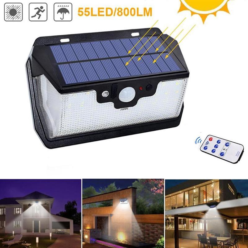 55-LED Solar Lamps Remote Control Induction Wall Light USB Charging Waterproof PIR Motion Sensor for Outdoor Garden Path Yard White
55-LED Solar Lamps Remote Control Induction Wall Light USB Charging Waterproof PIR Motion Sensor for Outdoor Garden Path Yard White