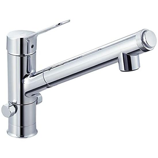 LIXIL Смеситель для воды INAX с фильтром, очистителем и отводом «все в одном», однорычажный, встроенный излив, JF-AJ461SYXB(ДВ)