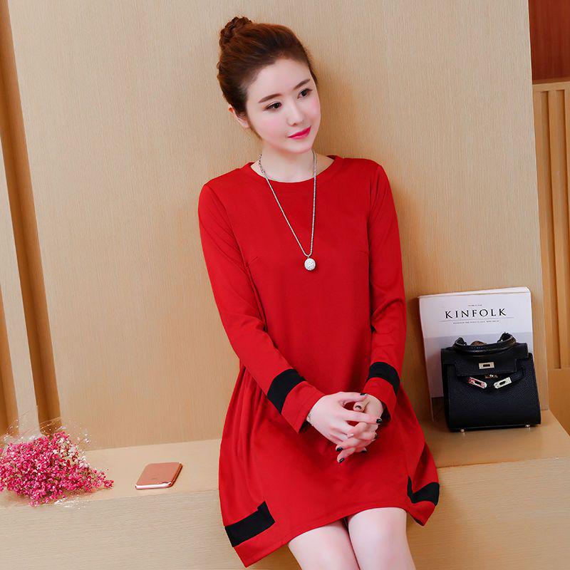 Women s Plus Size Long Sleeve Dress: Loose Mid-length T-shirt Skirt for Spring, Autumn, Winter 2XL червоний
Women s Plus Size Long Sleeve Dress: Loose Mid-length T-shirt Skirt for Spring, Autumn, Winter 2XL червоний