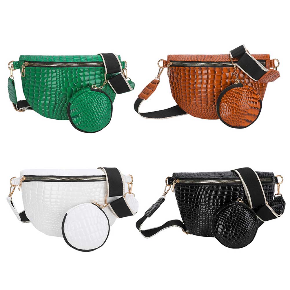 Женская повседневная сумка на ремне из искусственной кожи с крокодиловым принтом, однотонная сумка на плечо с маленькой круглой сумкой, модные нагрудные сумки для путешествий, покупок
Женская повседневная сумка на ремне из искусственной кожи с крокодиловым принтом, однотонная сумка на плечо с маленькой круглой сумкой, модные нагрудные сумки для путешествий, покупок