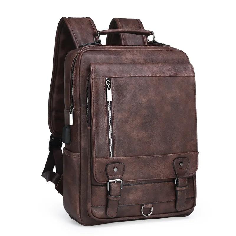 Men s Large Capacity Leather Bag USB Charging Double Shoulder Travel Backpack Computer Bag Fashionable Men s Bag From Mainland C темно-коричневого
Men s Large Capacity Leather Bag USB Charging Double Shoulder Travel Backpack Computer Bag Fashionable Men s Bag From Mainland C темно-коричневого