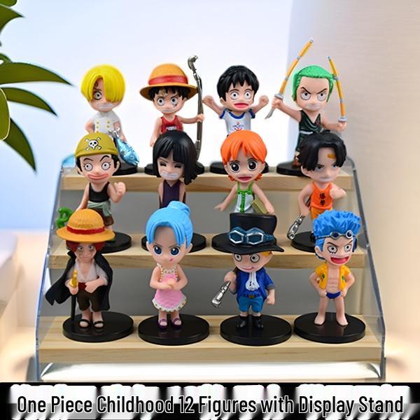 Set of 12 One Piece Action Figures: Luffy, Ace, Sabo, Zoro Anime Ornaments With 3-layer Display Stand
Set of 12 One Piece Action Figures: Luffy, Ace, Sabo, Zoro Anime Ornaments With 3-layer Display Stand