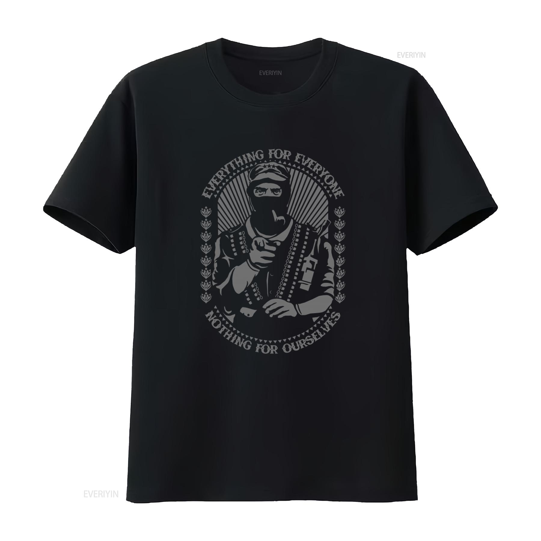Zapatista T Shirt with Everything for Everyone Nothing Ourselves Phrase and Marcos Zapata Ezln Che Galeano Design vintage 4XL
Zapatista T Shirt with Everything for Everyone Nothing Ourselves Phrase and Marcos Zapata Ezln Che Galeano Design vintage 4XL