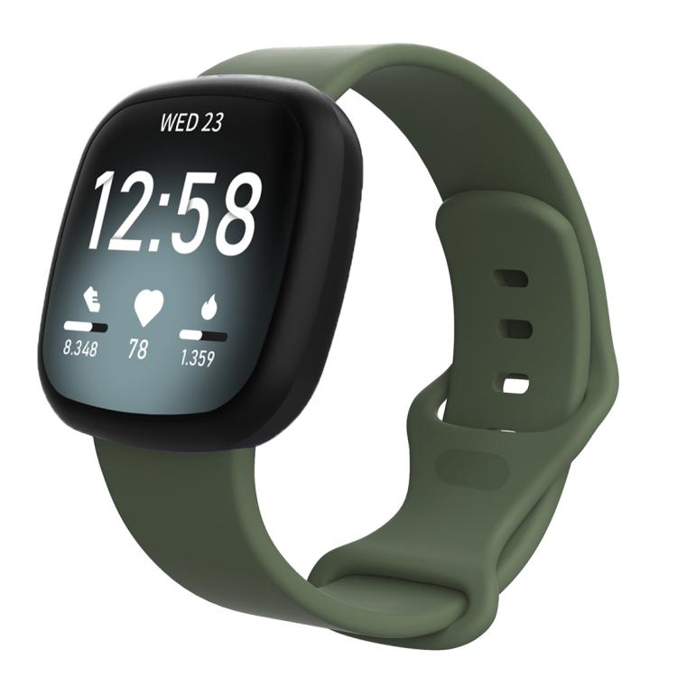 Для Fitbit Versa 3 / Sense Силиконовый ремешок для часов, Размер: L(серый) темно-зеленого
Для Fitbit Versa 3 / Sense Силиконовый ремешок для часов, Размер: L(серый) темно-зеленого