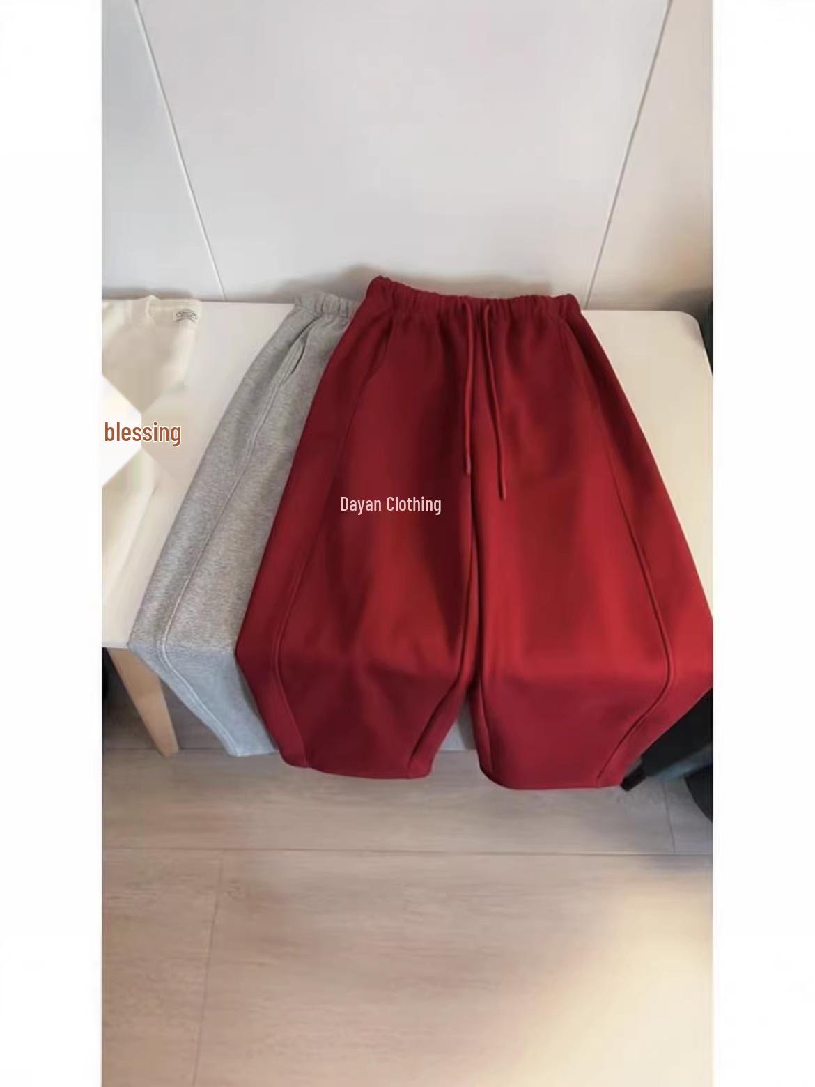 Bordeaux Red Fleece-Lined Elastic Waist Sweatpants - Stylish, Warm, and Versatile Casual Wear S (45-53 kg) червоний
Bordeaux Red Fleece-Lined Elastic Waist Sweatpants - Stylish, Warm, and Versatile Casual Wear S (45-53 kg) червоний