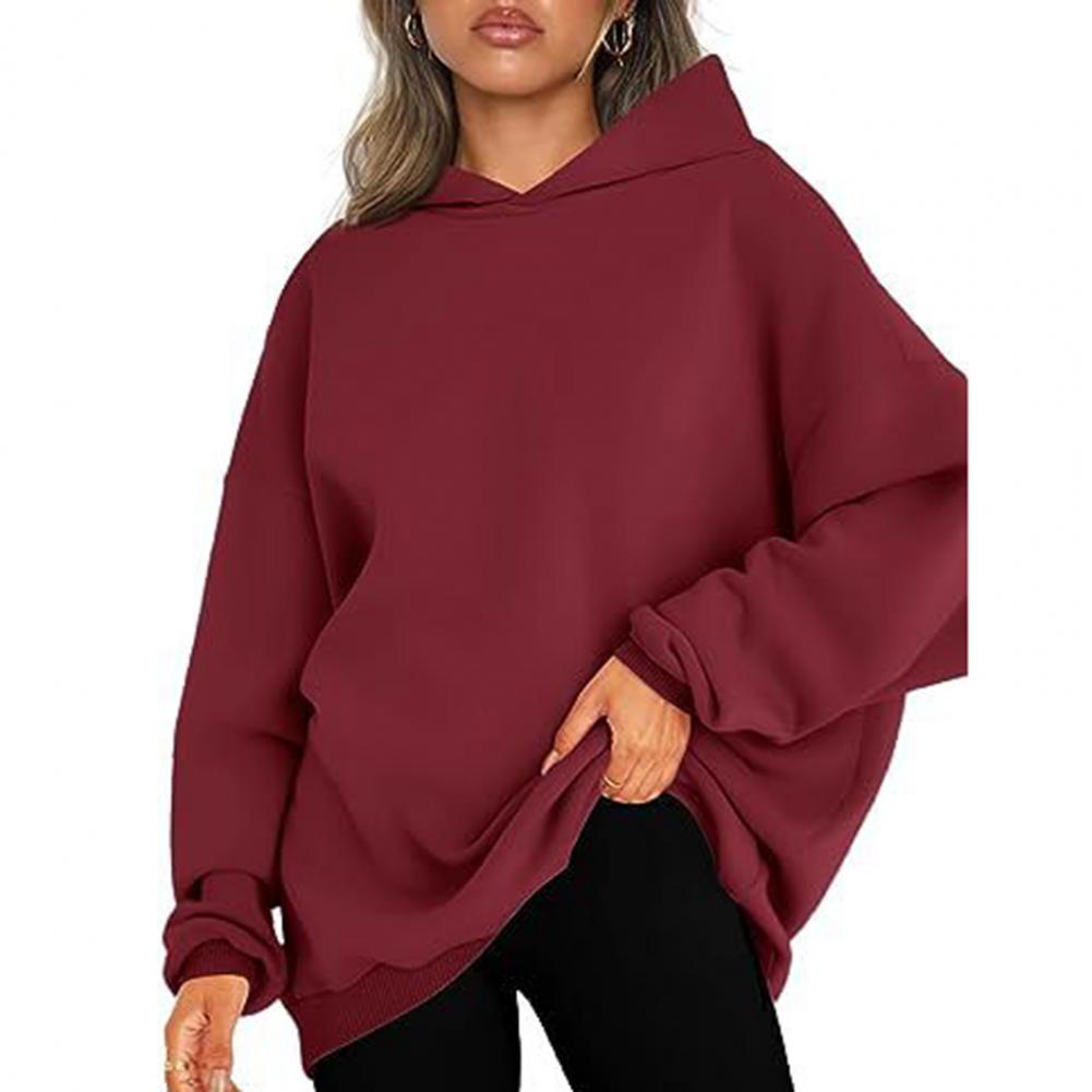 Female Autumn Winter Uniform Color Sweatshirt Hooded Long Sleeve Oversized Loose Fit Pullover Top Hoodie Streetwear High Quality Practical Daily Use M вино красного
Female Autumn Winter Uniform Color Sweatshirt Hooded Long Sleeve Oversized Loose Fit Pullover Top Hoodie Streetwear High Quality Practical Daily Use M вино красного