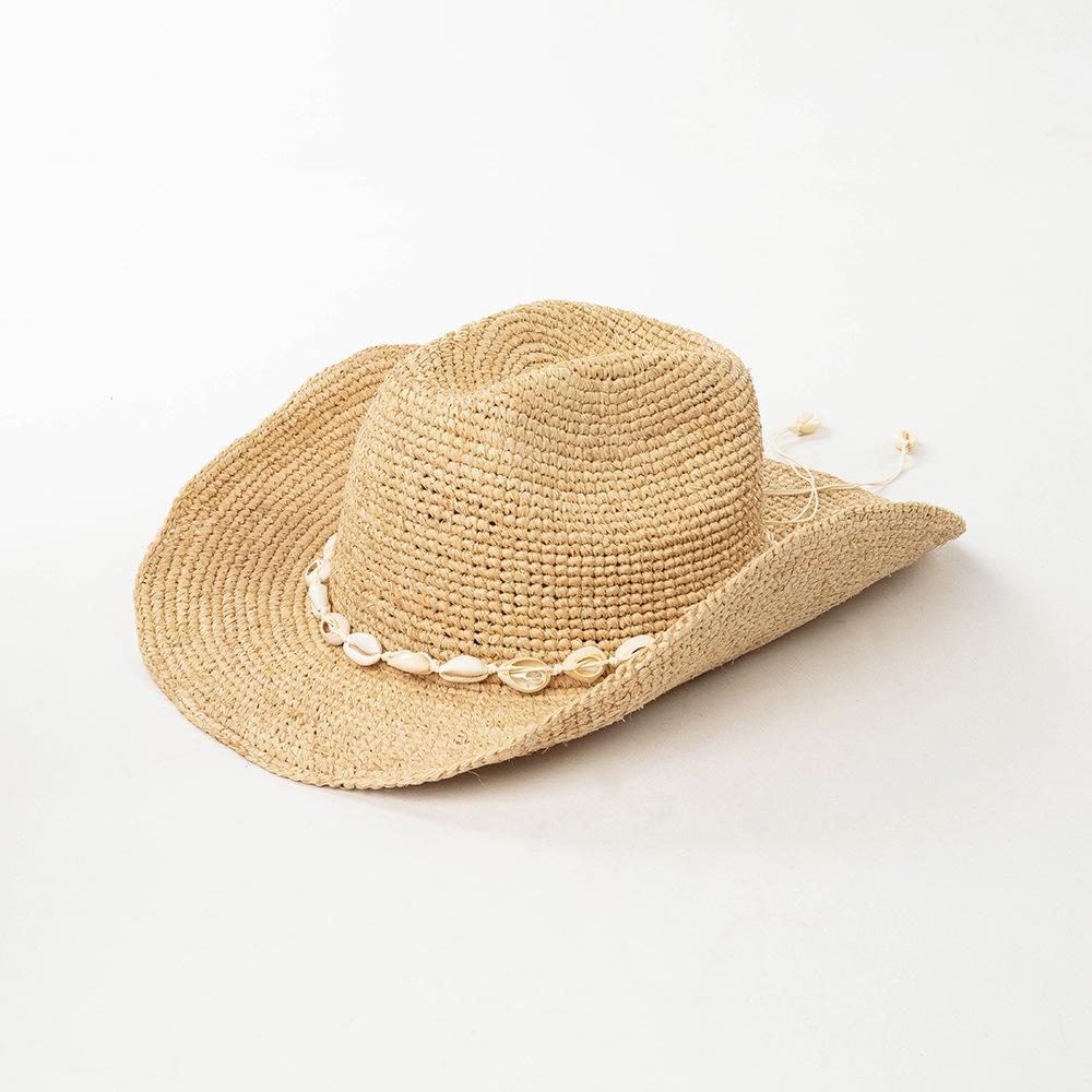 USPOP Women Handmade Raffia Straw Sun Hat with Beaded Chain Women Boho Style Wide Brim Summer Cowboy-Inspired Beach Hat L 59cm
USPOP Women Handmade Raffia Straw Sun Hat with Beaded Chain Women Boho Style Wide Brim Summer Cowboy-Inspired Beach Hat L 59cm