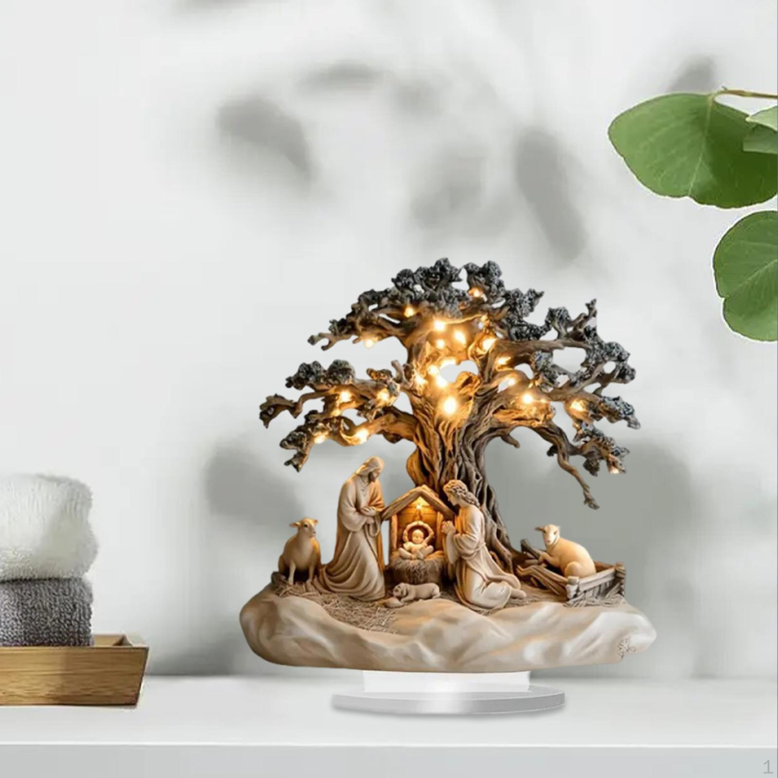 Christmas Centerpiece with A Scene of The Birth Jesus, Christian Decoration Base, Ideal As 15cmx20cm
Christmas Centerpiece with A Scene of The Birth Jesus, Christian Decoration Base, Ideal As 15cmx20cm