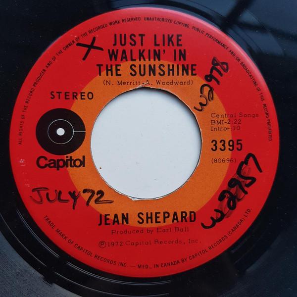 7inch Record JEAN SHEPARD - Just Like Walkin In The Sunshine / 3395 CAPITOL Canada Pop Used
7inch Record JEAN SHEPARD - Just Like Walkin In The Sunshine / 3395 CAPITOL Canada Pop Used