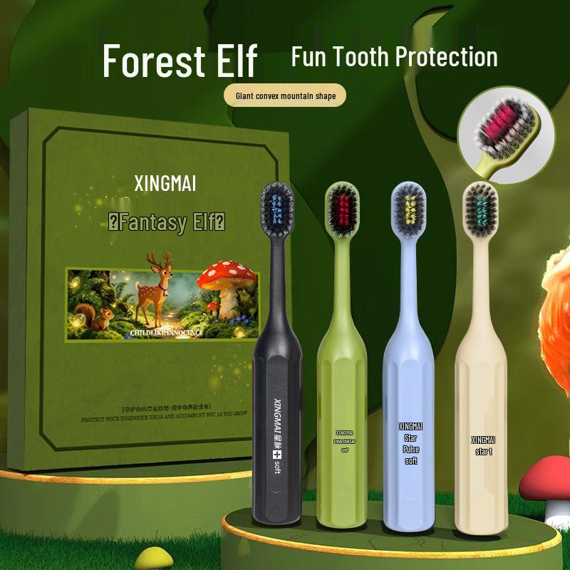 Jumbo Kids Toothbrush: Mountain-Shape, Soft Bristles, 2-12 Yrs, Wide Head, Gum Protection, Premium Gift Box
Jumbo Kids Toothbrush: Mountain-Shape, Soft Bristles, 2-12 Yrs, Wide Head, Gum Protection, Premium Gift Box