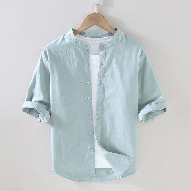 Beach Summer Tops Male Japanese Style Cotton Linen Short Sleeve Shirt Stand Collar Green Shirts for Men Breathable Clothing XXXL светло-зеленый
Beach Summer Tops Male Japanese Style Cotton Linen Short Sleeve Shirt Stand Collar Green Shirts for Men Breathable Clothing XXXL светло-зеленый