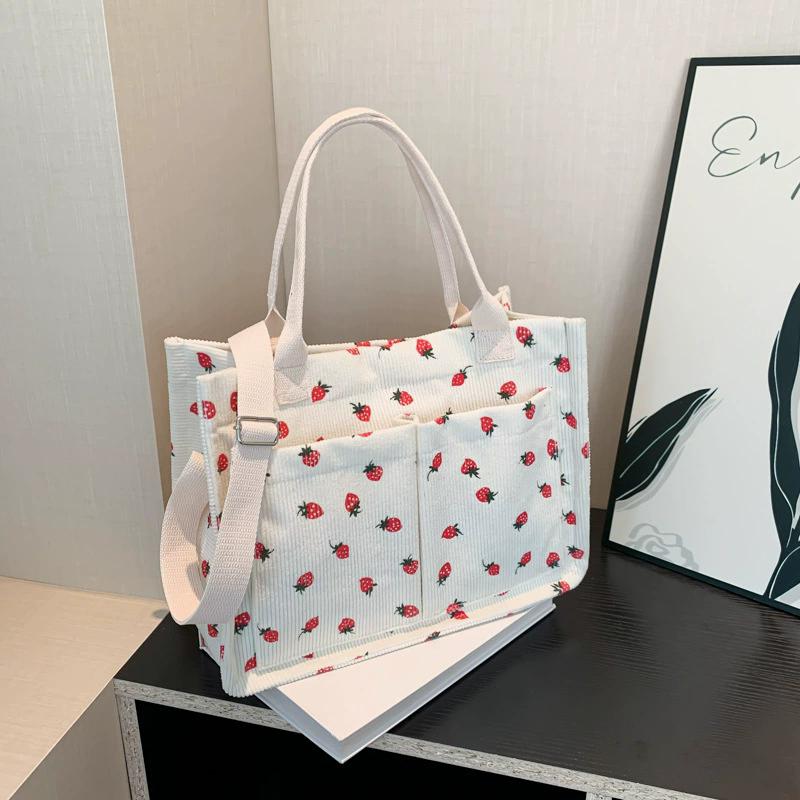Women s Strawberry Print Canvas Tote Bag, Large Capacity Multi-Pocket Shoulder Bag, Fashion Versatile Student Bag белый
Women s Strawberry Print Canvas Tote Bag, Large Capacity Multi-Pocket Shoulder Bag, Fashion Versatile Student Bag белый