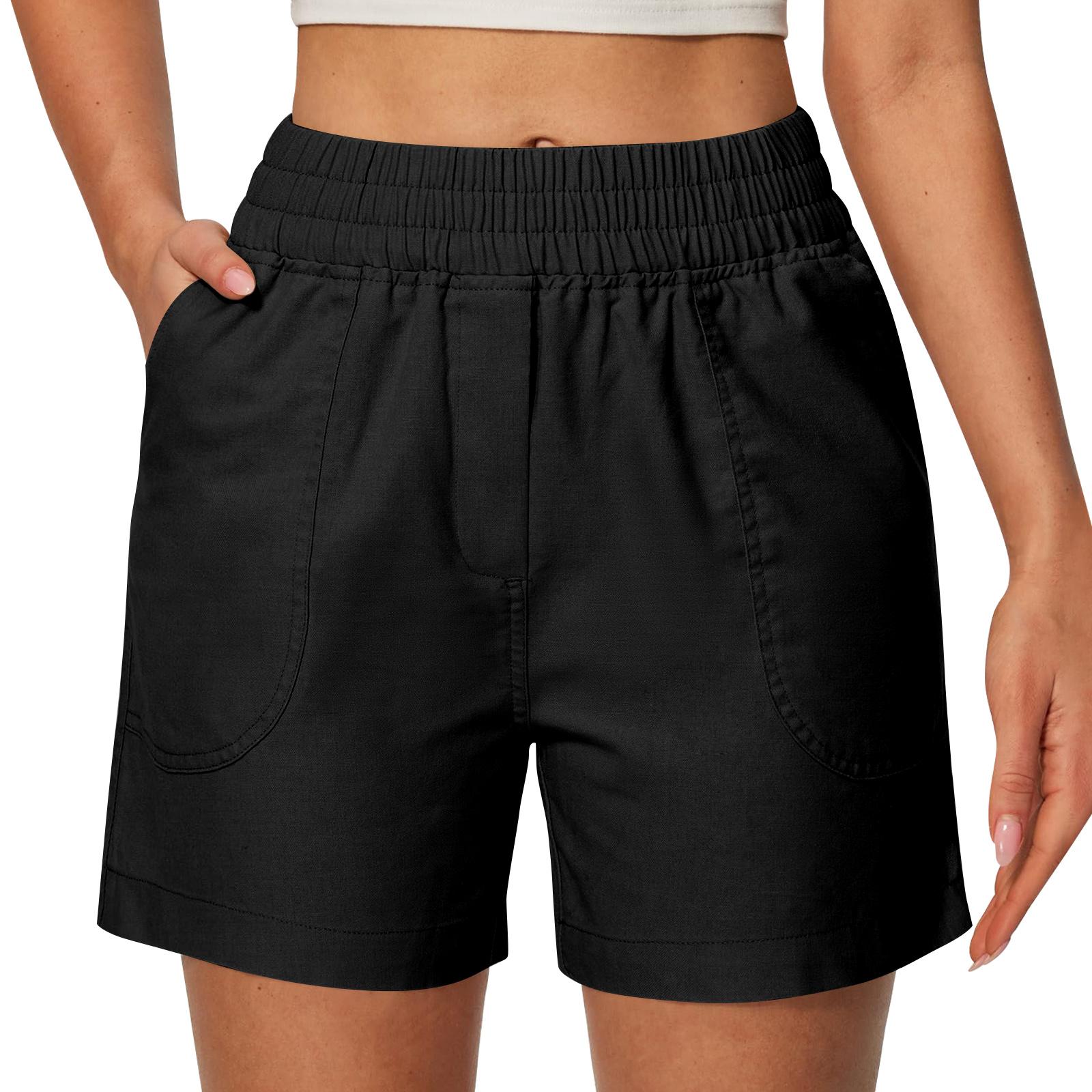 Women s Casual Loose Fit Shorts with Pockets Elastic Waistband Lightweight Comfortable Summer Bottoms S чёрный
Women s Casual Loose Fit Shorts with Pockets Elastic Waistband Lightweight Comfortable Summer Bottoms S чёрный