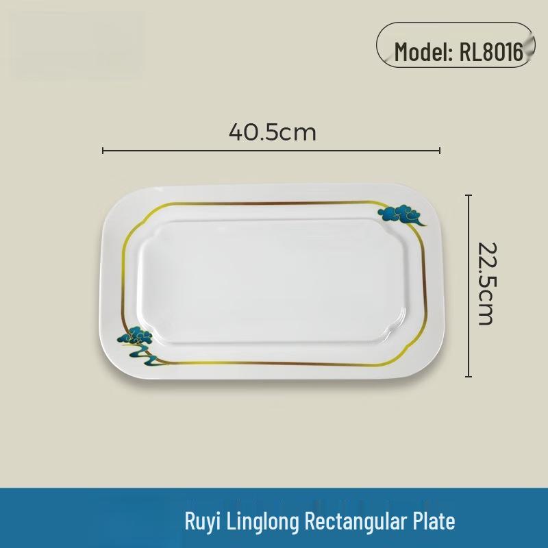 Ruyi Linglong Melamine Rectangular Serving Plate
Ruyi Linglong Melamine Rectangular Serving Plate