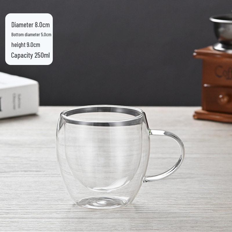 Egg-Shaped Double-Layer Glass Cup with Handle – Large Capacity, High Temperature Resistant for Coffee, Juice, or Milk 301-400ml
Egg-Shaped Double-Layer Glass Cup with Handle – Large Capacity, High Temperature Resistant for Coffee, Juice, or Milk 301-400ml