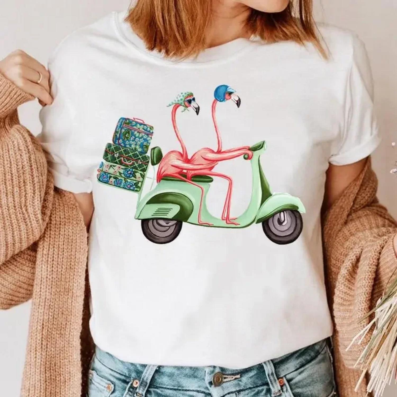 Women Funny Animal Flamingo Graphic 90s T Shirt Female Tee Ladies Fashion Short Sleeve Cartoon T-shirt Top Print Clothing XXXXXL білий
Women Funny Animal Flamingo Graphic 90s T Shirt Female Tee Ladies Fashion Short Sleeve Cartoon T-shirt Top Print Clothing XXXXXL білий