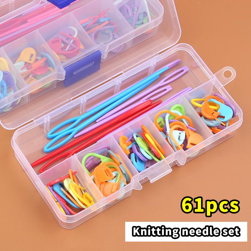 61pcs Multicolor Plastic Resin Small Clips Knitting Crochet Markers Locking Stitch Needle Clip Marking Rings DIY Sewing Tool
61pcs Multicolor Plastic Resin Small Clips Knitting Crochet Markers Locking Stitch Needle Clip Marking Rings DIY Sewing Tool