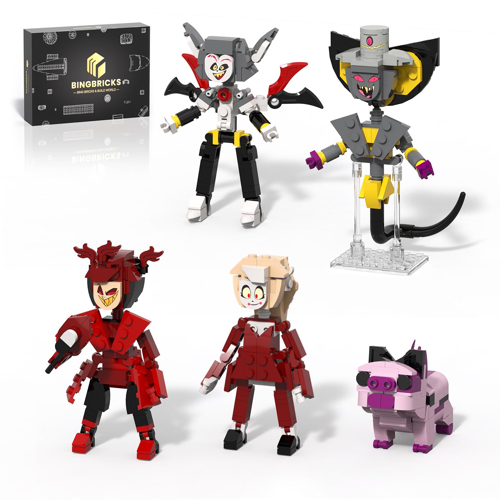 Набор для сборки Hazbin 5 в 1, Аластор, Фэт Наггетс, Аластор, Хаск, Чарли, 5 фигурок, модель, игрушка, креативный подарок для мальчика, девочки 6+, 499 деталей
Набор для сборки Hazbin 5 в 1, Аластор, Фэт Наггетс, Аластор, Хаск, Чарли, 5 фигурок, модель, игрушка, креативный подарок для мальчика, девочки 6+, 499 деталей