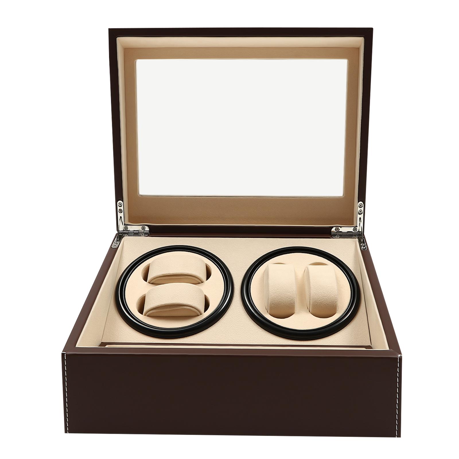 Automatic Watch Winder Box, 6 Storage+4 Winders, PU Leather 10 Watch Case with Quiet Motor, for Automatic Mechanical Watches Dis коричневий
Automatic Watch Winder Box, 6 Storage+4 Winders, PU Leather 10 Watch Case with Quiet Motor, for Automatic Mechanical Watches Dis коричневий